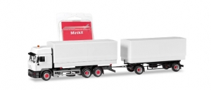 Herpa MiniKit: Steyr F 2000 Wechselpritschen-Hängerzug, weiß