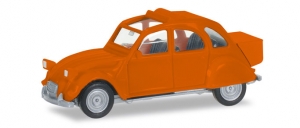 Citroen 2 CV mit Queue, orange