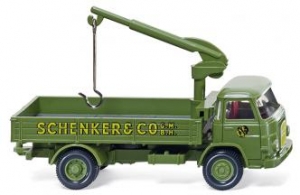 Pritschen-Lkw mit Ladekran (MAN 415) Schenker