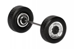 Radsätze Allrad Vorderachse zweiteilig, chrom schwarz, 8 Stück