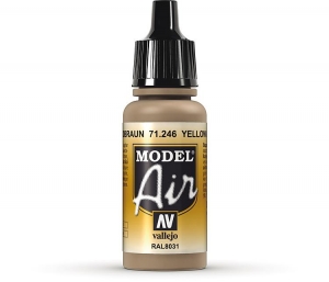 Vallejo Model Air 246 Gelb-Braun, 17 ml