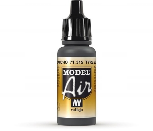 Vallejo Model Air 315 Reifen-Schwarz, 17 ml