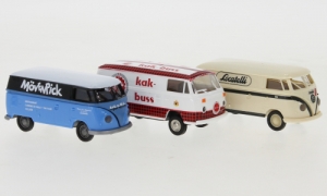 Set mit 3 VW-Bulli-Modellen, Im Einsatz in Europa, 1960