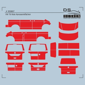 VW T6 Rote Karosserieflächen