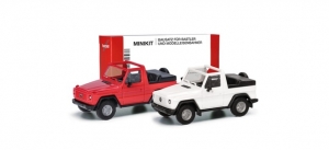 Herpa MiniKit: Puch G-Klasse (W460) Cabrio, weiß/rot