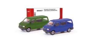 MiniKit VW T4 Bus, olivgrün/ultramarinblau