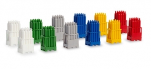 Zubehör Gasflaschen mit Paletten 2 x rot / 2 x gelb / 2 x grau / 2 x blau / 2 x weiß / 2 x grün