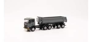 Scania CG 17 6x6 Rundmulden-Sattelzug 3achs/2achs, grau/gelb