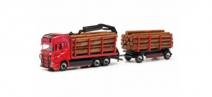 Scania CR20 HD Holztransporter-Hängerzug (mit Ladung) 