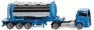 Tankcontainersattelzug Swap (MAN TGS Euro 6c) - himmelblau